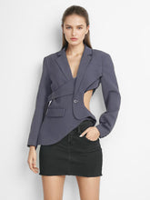 Blazer asymétrique ajouré chic